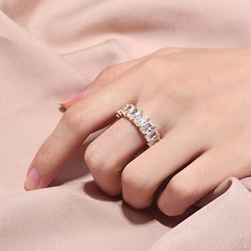 Cubic Zirconia Rings for Women - AllenCOCO 14K Gold Ring